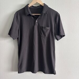 Vuori Ace Polo Shirt Mens Small Gray Performance Athletic Golf Casual V164